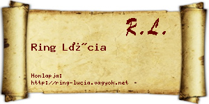 Ring Lúcia névjegykártya